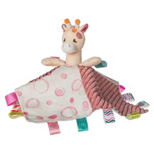 taggies stuffed animal lovey security blanket with sensory tags, 13 x 13-inches, tilly giraffe