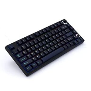 KEYMECHER 75% Mechanical Keyboard, RGB Backlit Hotswap Wireless Keyboard Support Bluetooth, 2.4G and Wire Connection, Mechanical Gaming Keyboard with Ganss Silver Switches, PBT Keycaps and Volume Knob