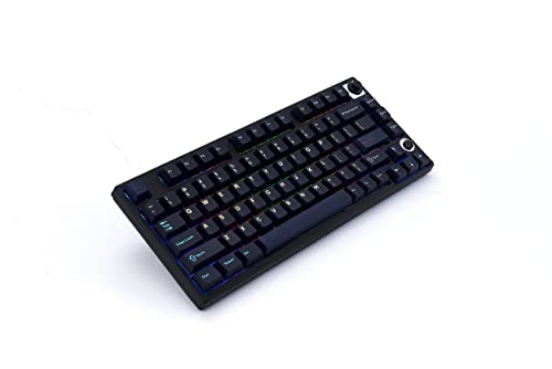 KEYMECHER 75% Mechanical Keyboard, RGB Backlit Hotswap Wireless Keyboard Support Bluetooth, 2.4G and Wire Connection, Mechanical Gaming Keyboard with Ganss Silver Switches, PBT Keycaps and Volume Knob