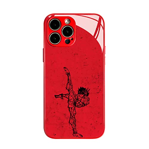 Akatxezy Baki Hanma Individual Anime Role Phone Case - Show Your Unique Taste - Manga Character Cover TPU Tempered Glass Shell for iPhone 15