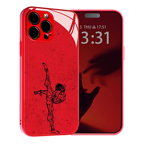 Akatxezy Baki Hanma Individual Anime Role Phone Case - Show Your Unique Taste - Manga Character Cover TPU Tempered Glass Shell for iPhone 15