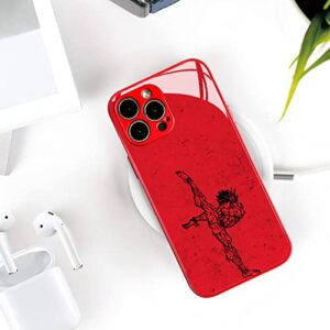 Akatxezy Baki Hanma Individual Anime Role Phone Case - Show Your Unique Taste - Manga Character Cover TPU Tempered Glass Shell for iPhone 15