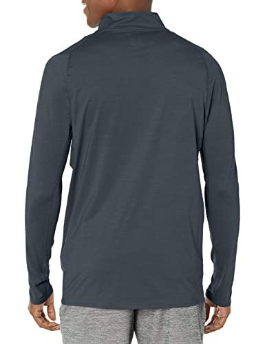 Oakley Mens Gravity Range Quarter-Zip Sweatshirt Pullover Sweater, Dark Slate HTHR, Large US