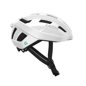 lazer tempo kineticore bike helmet, lightweight bicycling gear for adults, men & women’s cycling head gear, white, one size
