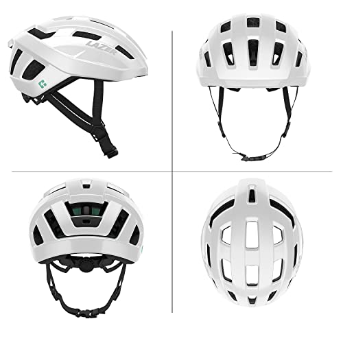 LAZER Tempo KinetiCore Bike Helmet, Lightweight Bicycling Gear for Adults, Men & Women’s Cycling Head Gear, White, One Size