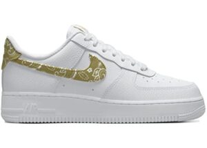 nike womens wmns air force 1 '07 ess dj9942 101 barley paisley - size 11.5w