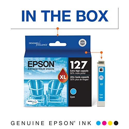 Epson T127 DURABrite Ultra Ink Standard Capacity Black Cartridge (T127120-S) for Select Stylus and Workforce Printers & Epson DURABrite Ultra 127 Extra High & Epson DURABrite Ultra 127 Extra