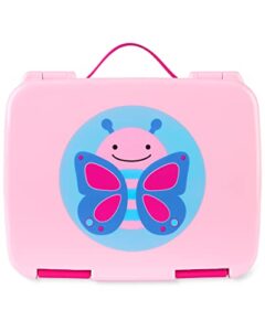 skip hop kids bento lunch box, ages 3+, zoo butterfly