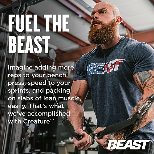 Beast Sports Nutrition Creature, Fruit Blast - 60 Servings - 5 Forms of Creatine + Creatine Optimizers - Improve Strength, Muscle Tone, Endurance, Recovery & Energy Production