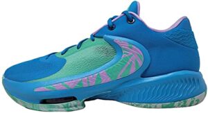 nike men's zoom freak 4 basketball shoes, laser blue/lilac-light menta, 10 m us