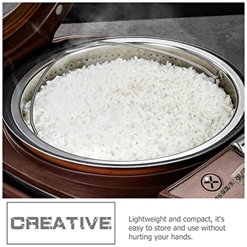 Luxshiny Rice Cooker Rice Cooker Rice Cooker Steamer Basket with Handle Legs Vegetable Steamer Insert Stainless Steel for Steaming Food Meat Fish Rice Veggie 22cm Accessories