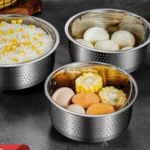 Luxshiny Rice Cooker Rice Cooker Rice Cooker Steamer Basket with Handle Legs Vegetable Steamer Insert Stainless Steel for Steaming Food Meat Fish Rice Veggie 22cm Accessories