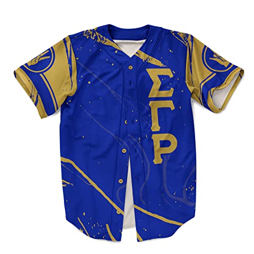 Bad Bananas Sigma Gamma Rho Sorority Paraphernalia - SGRHO - Athletic Baseball Jersey - Official Vendor - Blue 2X-Large