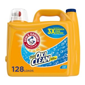 Arm & Hammer Plus OxiClean Fresh Scent, 128 Loads Liquid Laundry Detergent, 166.5 Fl oz