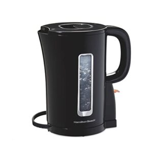 hamilton beach 41038 electric tea kettle, water boiler & heater, cordless serving, auto-shutoff dry protection, 1500 watts for fast boiling, 1.7 liter, black
