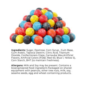 Dubble Bubble Berry Blast 1" Gumballs by Cambie | 2 lbs of Mixed Berry Gumballs | Deliciously Sweet, Hot & Nostalgic | Perfect for Gumball Machines | Packaged in a Resealable Stand Up Pouch | 2 lb