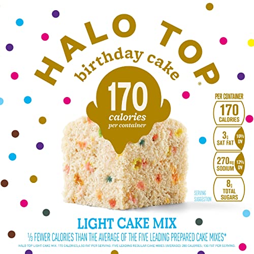 Halo Top Single Serving Birthday Cake Light Cake Mix, 1.76 oz.