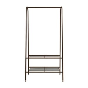 tjlss metal coat rack floor standing drying rail simple storage shelf folding indoor balcony clothes hanger rack