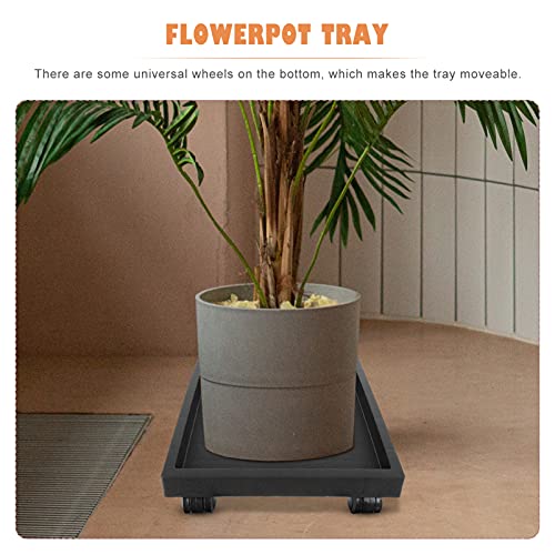 GANAZONO House Plants House Plants 1Pc Square Plant Caddy Rolling Stand Pot Trolley Wheeled Planter Saucer Tray Potted Flower Mover Dolly Casters for Garden Outdoor Planters Furniture Dolly