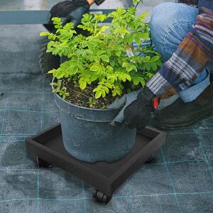 GANAZONO House Plants House Plants 1Pc Square Plant Caddy Rolling Stand Pot Trolley Wheeled Planter Saucer Tray Potted Flower Mover Dolly Casters for Garden Outdoor Planters Furniture Dolly