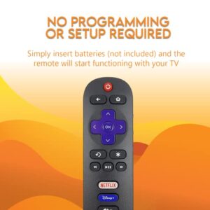 Ceybo OEM 21001-00071 Remote Control for TCL Roku TV Includes Netflix, Disney+, Apple TV & HBOMax Shortcuts 32S327, 32S335, 43S433, 43S435, 50S435, 55S435, 65S435