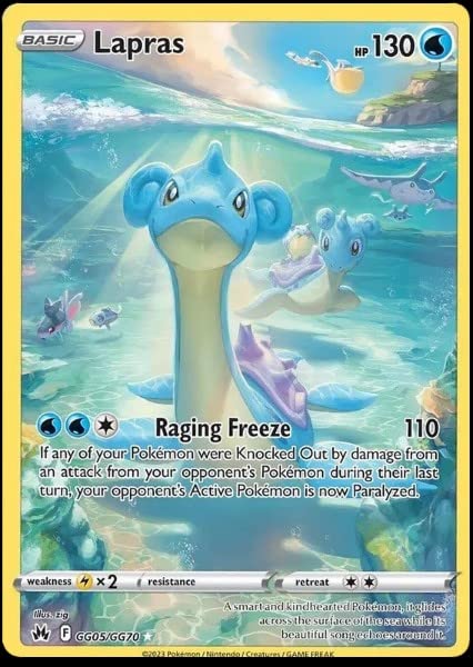 Pokemon - Lapras GG05/GG70 - Crown Zenith - Galarian Gallery - Holo Rare Card