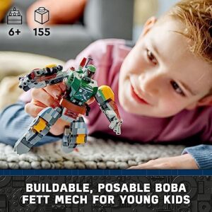 LEGO Star Wars Boba Fett Mech 75369 Buildable Star Wars Action Figure, This Posable Mech Inspired by The Iconic Star Wars Bounty Hunter Features a Buildable Shield, Stud Blaster and Jetpack