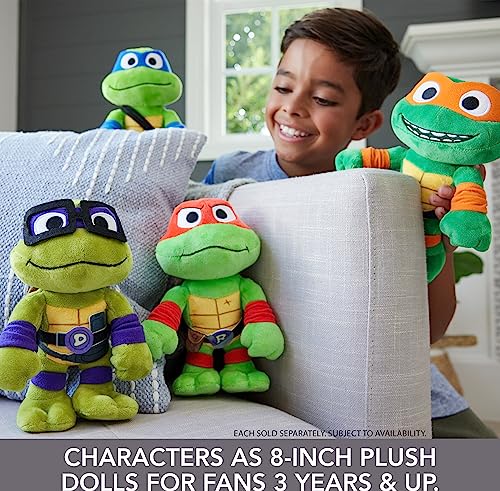 Teenage Mutant Ninja Turtles: Mutant Mayhem Plush Toys 4 Pack of 8 Inch Leonardo, Michelangelo, Raphael and Donatello, TMNT Movie