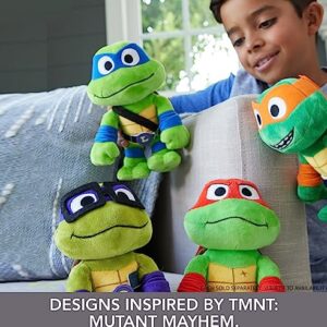 Teenage Mutant Ninja Turtles: Mutant Mayhem Plush Toys 4 Pack of 8 Inch Leonardo, Michelangelo, Raphael and Donatello, TMNT Movie