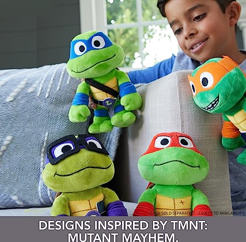Teenage Mutant Ninja Turtles: Mutant Mayhem Plush Toys 4 Pack of 8 Inch Leonardo, Michelangelo, Raphael and Donatello, TMNT Movie