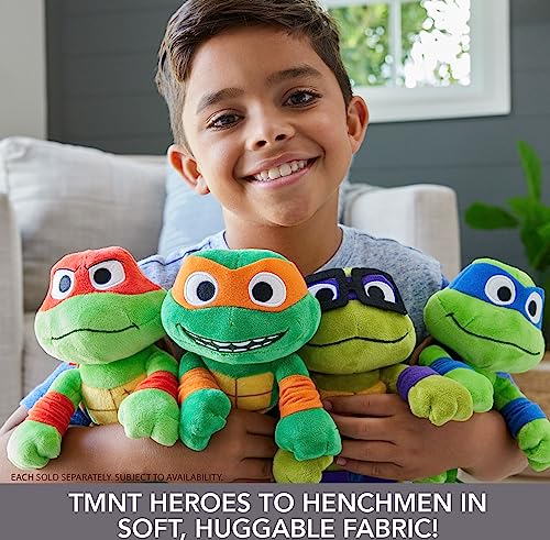 Teenage Mutant Ninja Turtles: Mutant Mayhem Plush Toys 4 Pack of 8 Inch Leonardo, Michelangelo, Raphael and Donatello, TMNT Movie