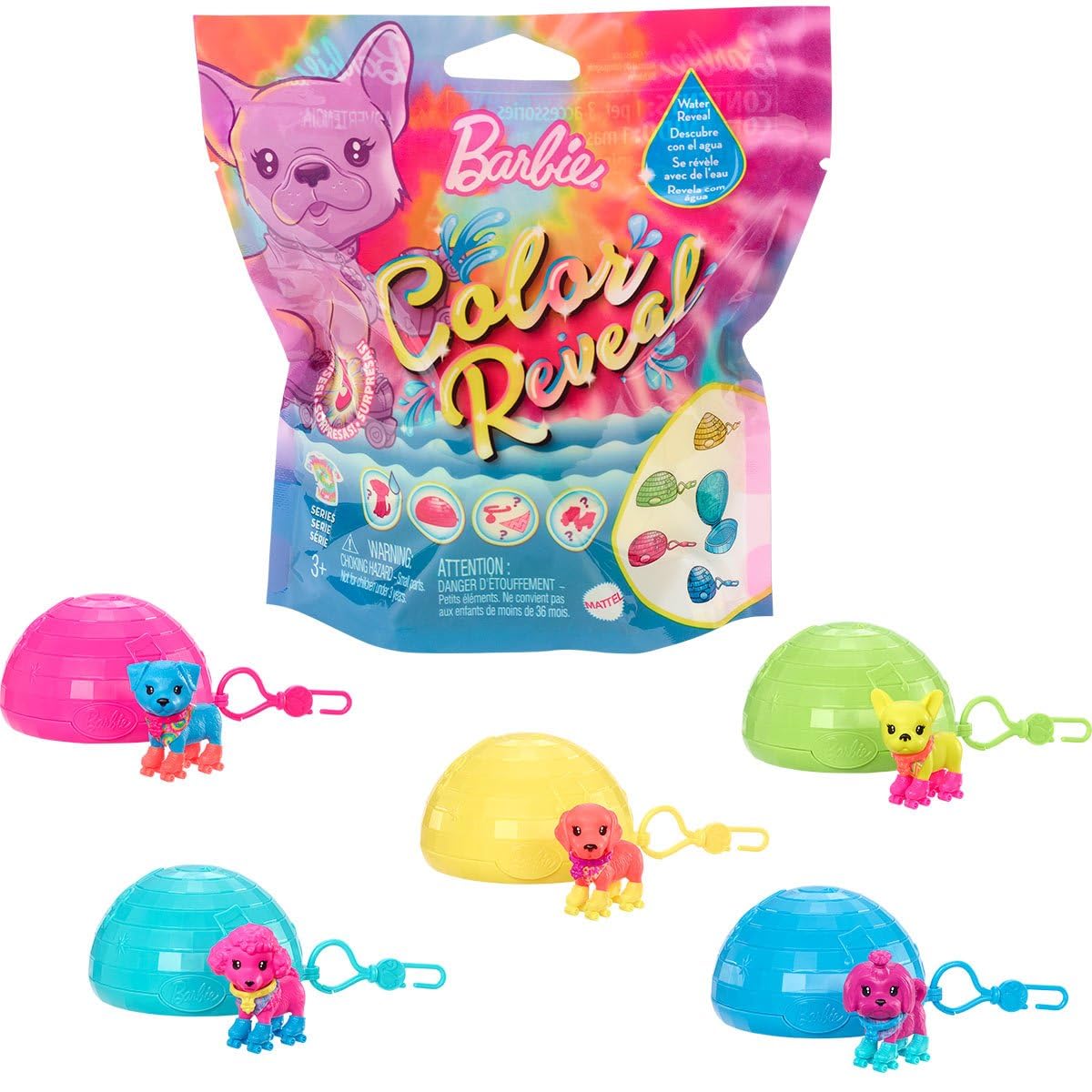 Barbie Color Reveal Party Favors - 3 Pc Bundle with Barbie Color Reveal Pet Mystery Eggs, Barbie Stickers | Barbie Easter Accessories