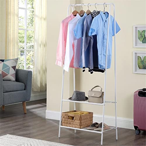 TJLSS Stable Clothes Rack Floor Standing Clothes Hanging Storage Shelf Clothes Hanger with Shelf Simple Style Furniture (Color : D, Size : 160 * 59.5 * 36.5cm)