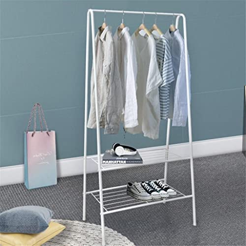 TJLSS Stable Clothes Rack Floor Standing Clothes Hanging Storage Shelf Clothes Hanger with Shelf Simple Style Furniture (Color : D, Size : 160 * 59.5 * 36.5cm)