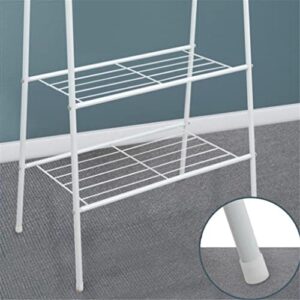 TJLSS Stable Clothes Rack Floor Standing Clothes Hanging Storage Shelf Clothes Hanger with Shelf Simple Style Furniture (Color : D, Size : 160 * 59.5 * 36.5cm)