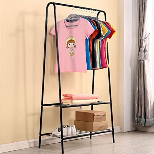 TJLSS Stable Clothes Rack Floor Standing Clothes Hanging Storage Shelf Clothes Hanger with Shelf Simple Style Furniture (Color : D, Size : 160 * 59.5 * 36.5cm)