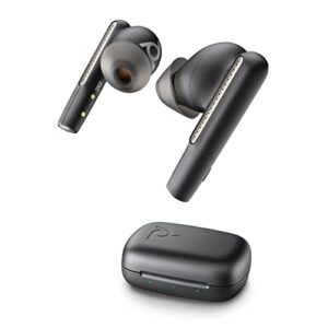 poly voyager free 60 true wireless earbuds (plantronics) – noise-canceling mics for clear calls – active noise canceling (anc) – portable charge case – compatible w/iphone, android – amazon exclusive