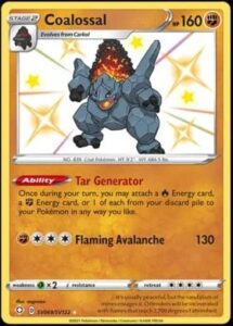 pokemon - coalossal sv069/sv122 - shining fates - shiny vault - card