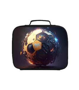 anysmic soccer lunch box for kids, girls boys lunch boxes for school, insulated lunch bags for kids