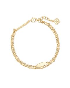 kendra scott fern multistrand bracelet in 14k gold-plated brass, fashion jewelry for women