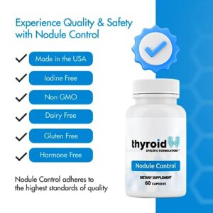 Nodule Control - Doctor Formulated Natural Thyroid Nodule Control Supports The Body to Help Reduce Thyroid Nodules -w/Spirulina, Boswellia, Turmeric, Inositol, Selenium, Prunella