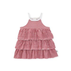 burt's bees baby baby girls' dress, infant & toddler, short & long-sleeve, 100% organic cotton, rose gingham