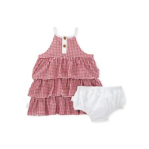 Burt's Bees Baby Baby Girls' Dress, Infant & Toddler, Short & Long-Sleeve, 100% Organic Cotton, Rose Gingham