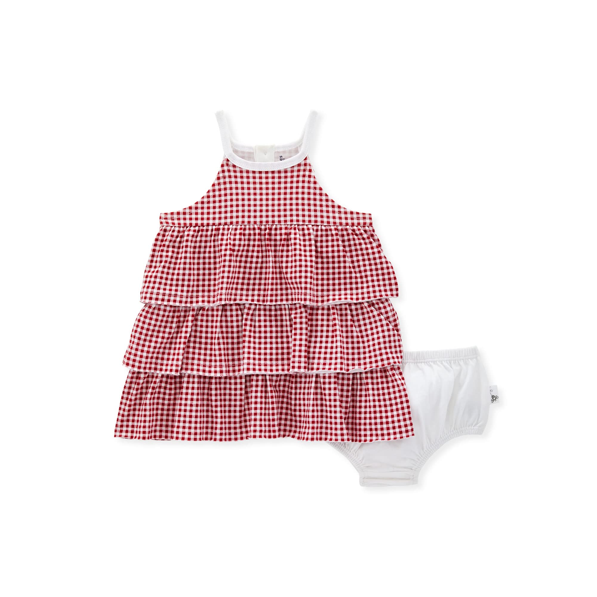 Burt's Bees Baby Baby Girls' Dress, Infant & Toddler, Short & Long-Sleeve, 100% Organic Cotton, Rose Gingham