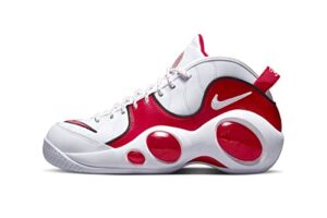 nike mens air zoom flight 95 og basketball shoes, white/true red/black, 11