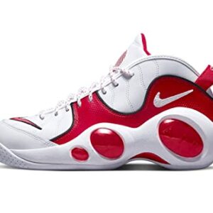 Nike mens Air Zoom Flight 95 OG Basketball Shoes, White/True Red/Black, 11