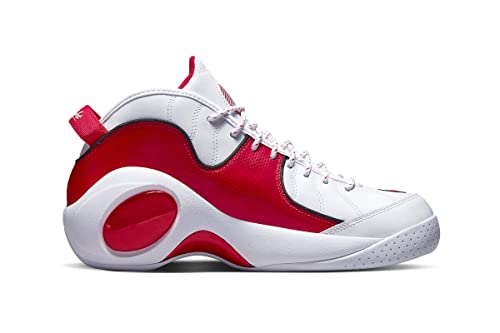 Nike mens Air Zoom Flight 95 OG Basketball Shoes, White/True Red/Black, 11