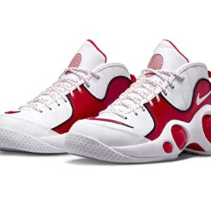 Nike mens Air Zoom Flight 95 OG Basketball Shoes, White/True Red/Black, 11