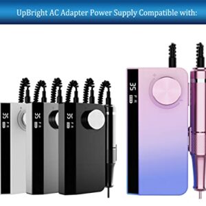 UPBRIGHT USB Type-C Data Cable Charging Cable Power Cord Compatible with Pro 35000RPM Rechargeable Electric Nail Drill Machine Portable Manicure Pedicure 0-35000RPM 0-35,000 RPM 5V Battery Charger