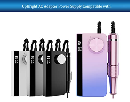 UPBRIGHT USB Type-C Data Cable Charging Cable Power Cord Compatible with Pro 35000RPM Rechargeable Electric Nail Drill Machine Portable Manicure Pedicure 0-35000RPM 0-35,000 RPM 5V Battery Charger